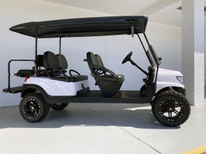 Limo Golf Cart White Alpha Lifted 01